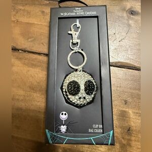 Nightmare Before Christmas Black and Silver Bag Charm